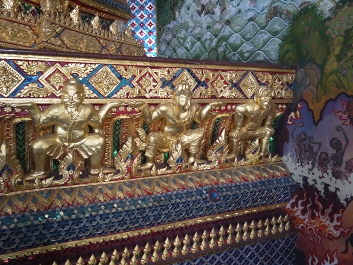 David Beckham Alongside The Other Images At Wat Pariwat Temple, Bangkok