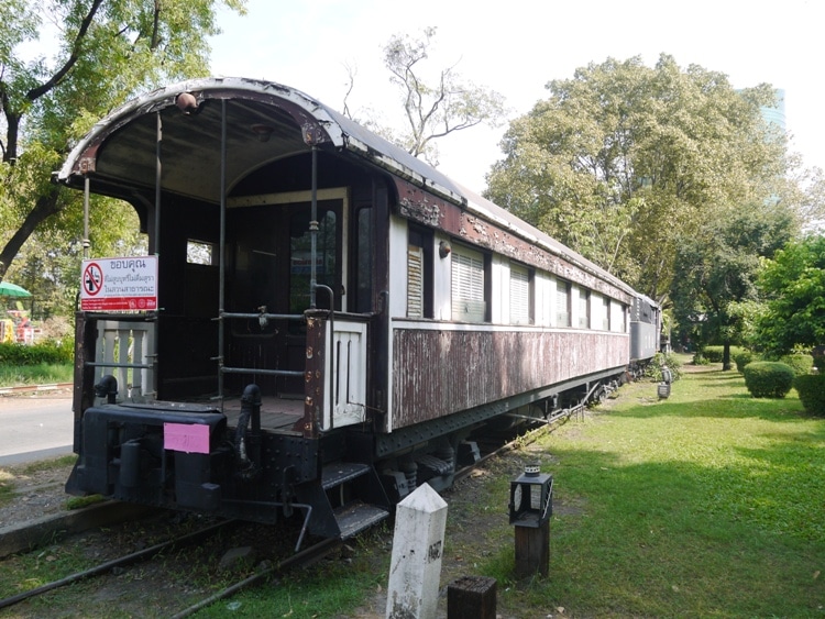 Old Train Carriage At Rot Fai Park, Bangkok