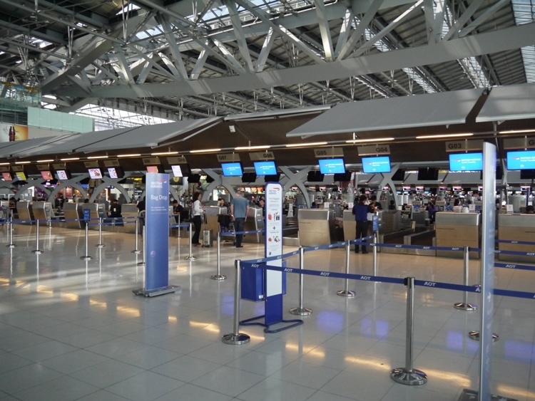 British Airways Check-In Counters At Suvarnabhumi Airport, Bangkok
