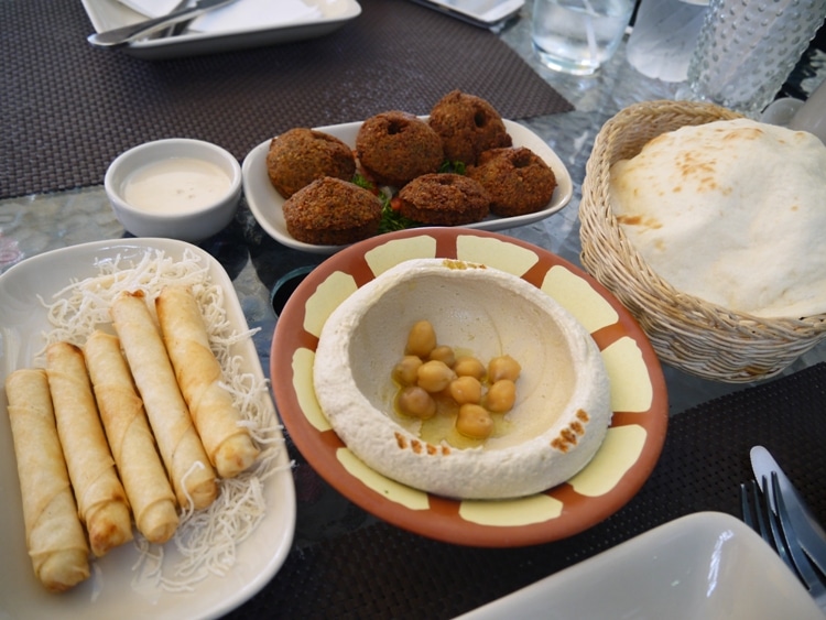 Falafel, Hummus & Cheese Rolls At Nadimos, Baan Silom, Bangkok