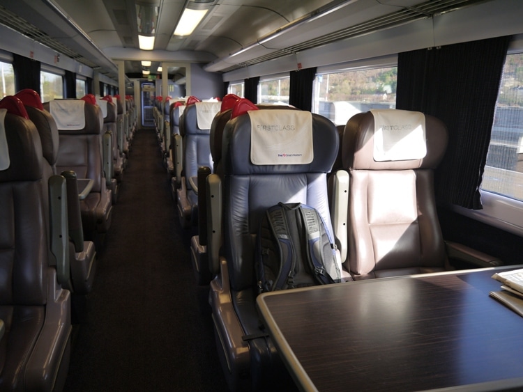 First Class Carriage Of Swansea To London Paddington Train