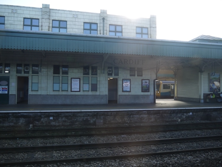 View From Our Train As We Leave Cardiff Central Station