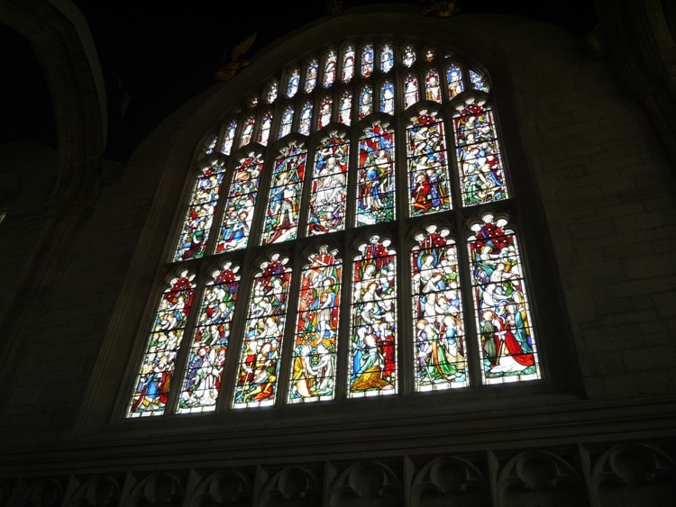 Stunning Stained Glass Windows At All Souls College Chapel, Oxford