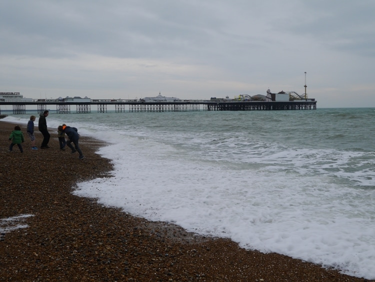 Brighton Beach & Pier In Winter