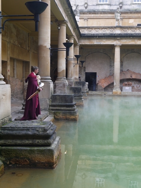 A Costumed Character At Roman Baths