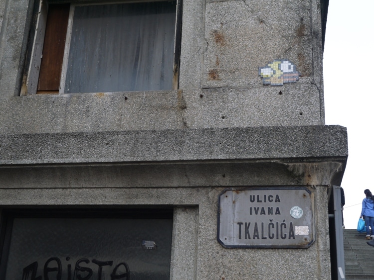 Space Invader, Ulica Ivana Tkalcici, Zagreb, Croatia