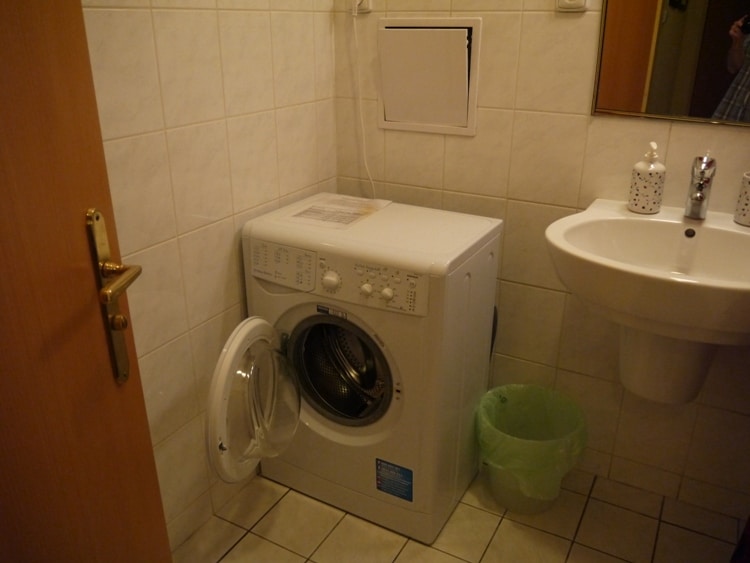 Washing Machine At Our Airbnb Apartment In Prague