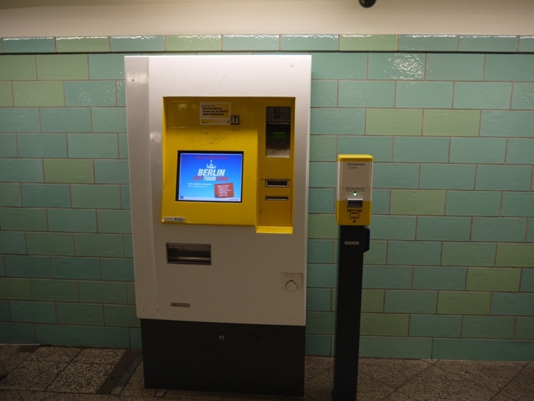 A U-Bahn Ticket Machine And Ticket Validating Machine