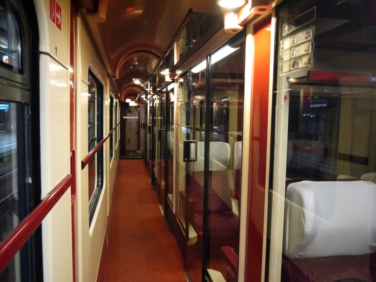 First Class Compartments On The Berlin To Prague Train