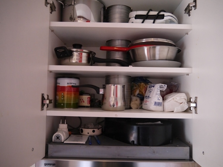 Kitchen Cupboard At Dosud Apartments, Split, Croatia