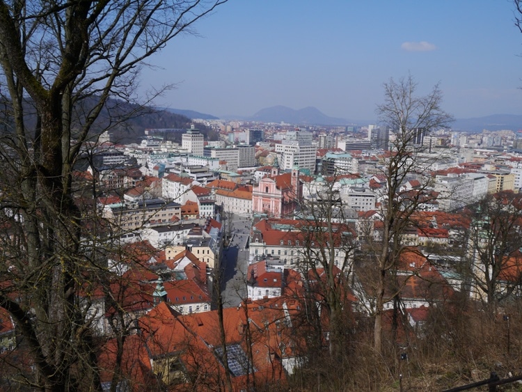 Ljubljana Town Square, As Seen From The Castle