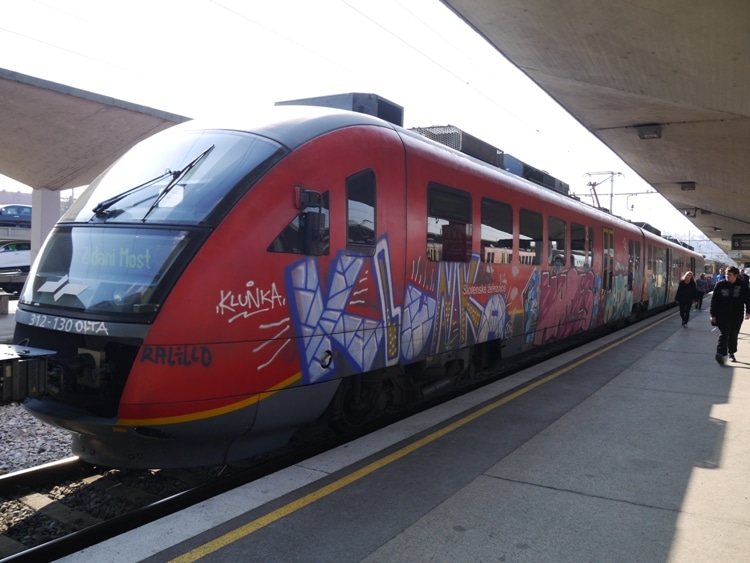 Trains Covered In Graffiti, Ljubljana