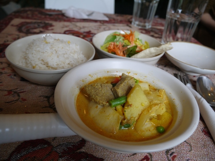 Curry, Rice & Salad At Loving Hut, Neubaugurtel, Vienna
