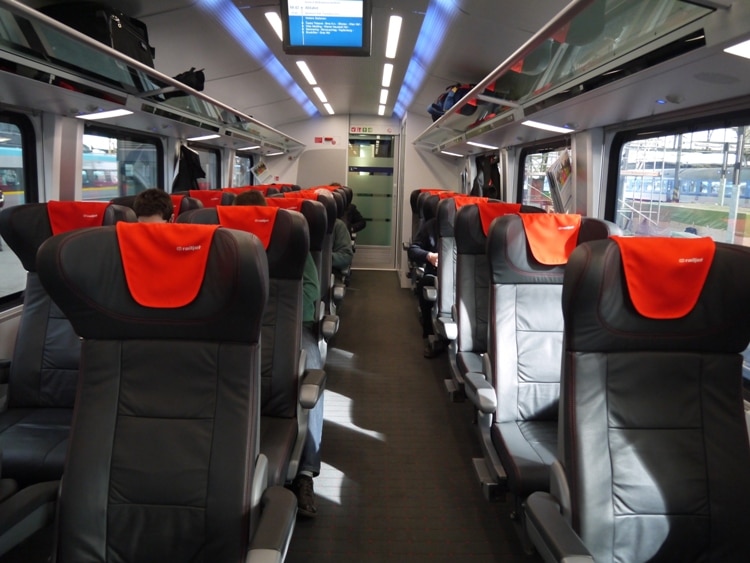 First Class Carriage On The Prague To Vienna Train