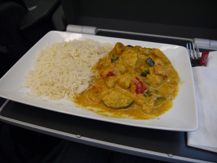 Vegetarian & Vegan Indian Curry On Railjet Vienna To Villach Train