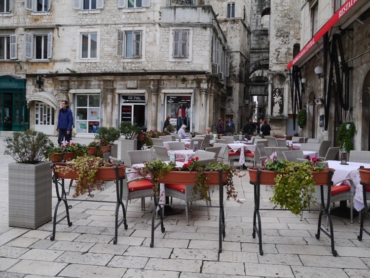 Outdoor Seating In Old Town Square, Split