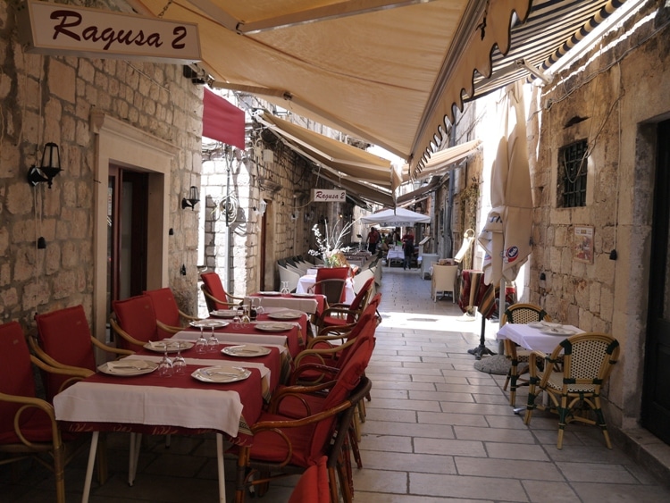 A Restaurant In Old Town Dubrovnik