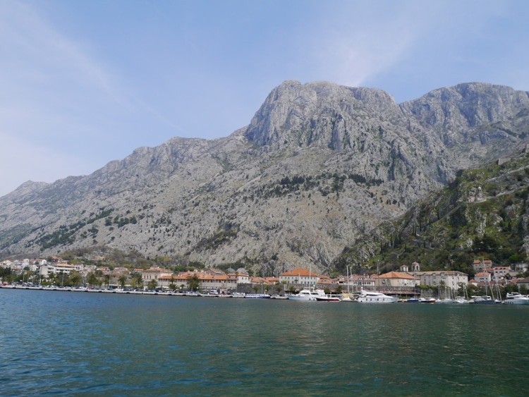 Kotor Old Town As Seen From Opposite Side Of The Harbor