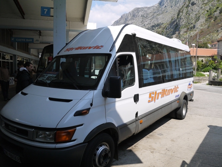 Our Minibus From Kotor To Budva, Montenegro