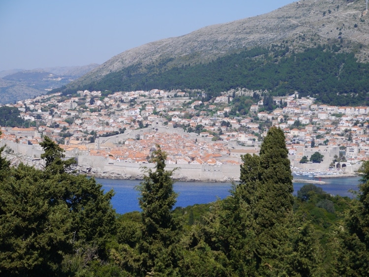 View Of Dubrovnik From Fort Royal Castle, Lokrum Island