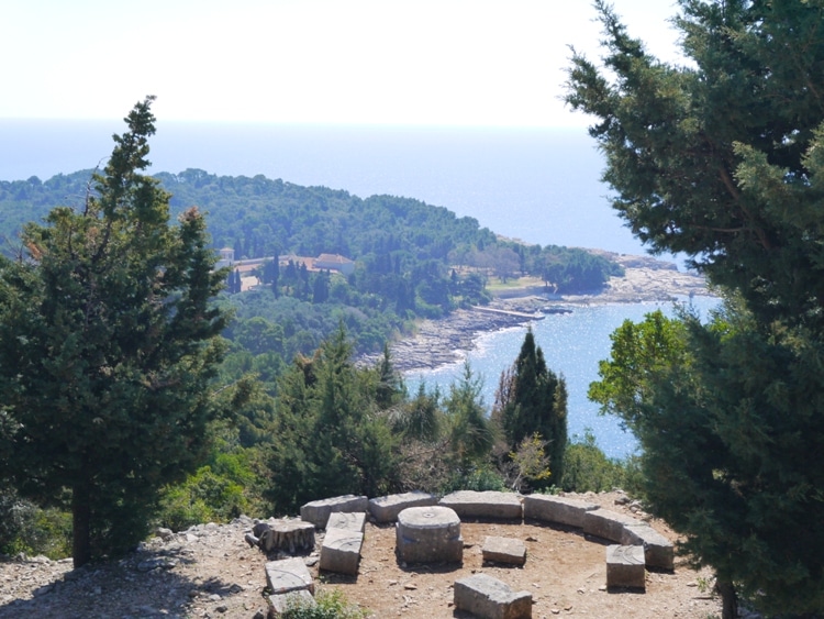 View Of Monastery & Small Bay From Fort Royal Castle, Lokrum Island