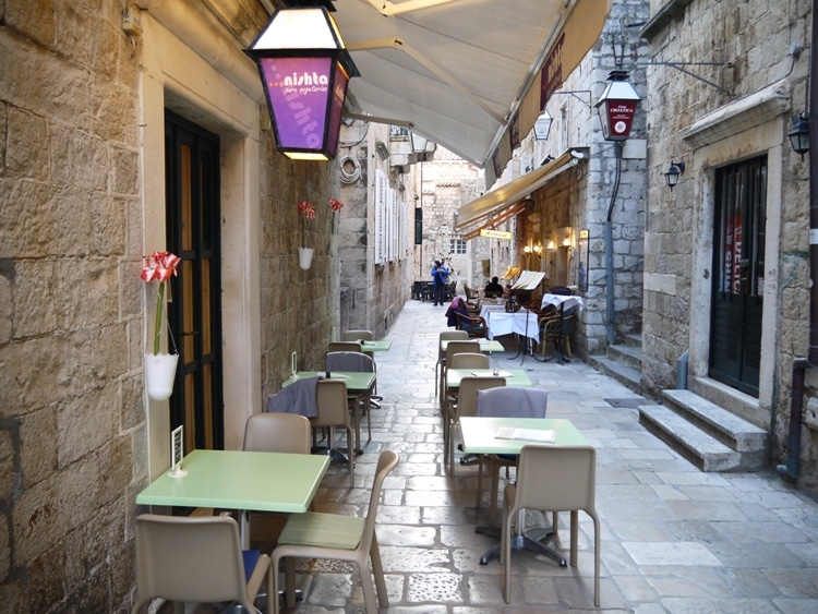 Outside Seating At Nishta, Dubrovnik