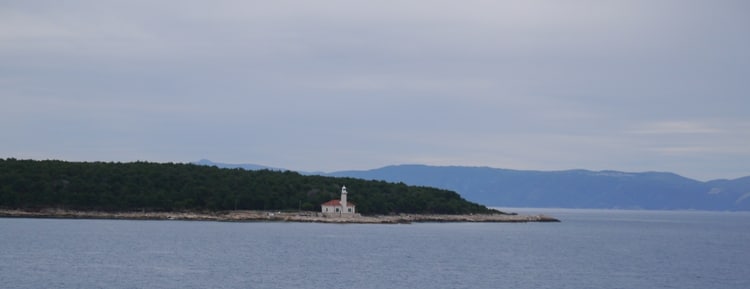 The Ferry Passing The Island Of Brac