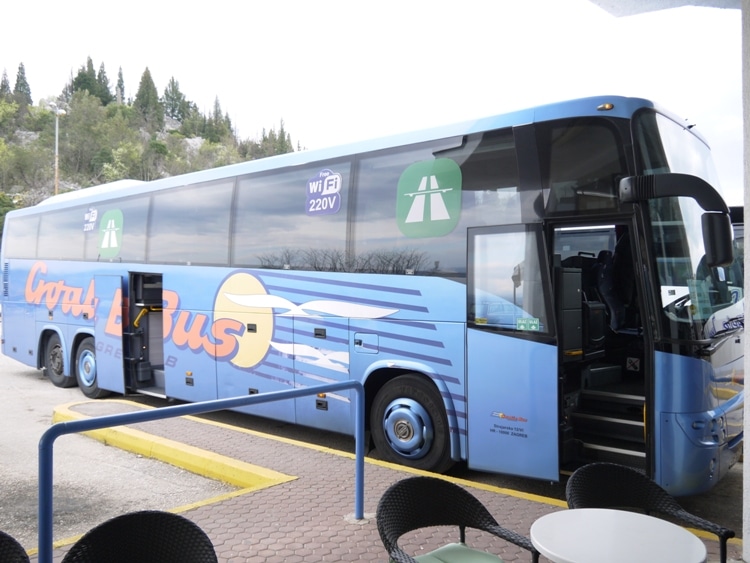 Croatia Bus On Route From Split To Dubrovnik