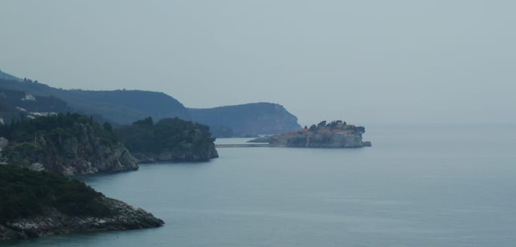 View Of Sveti Stefan Island From The Bus
