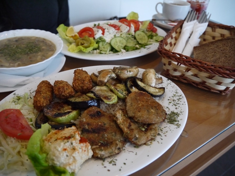 A Selection Of Vegan Food At Veggae, Sarajevo, Bosnia