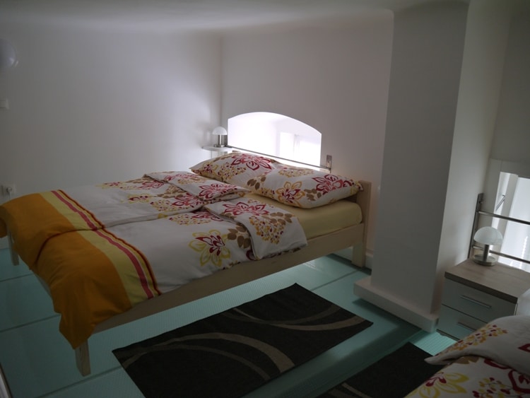 Bedroom With Glass Floor At Apartment Molo Longo, Rijeka, Croatia