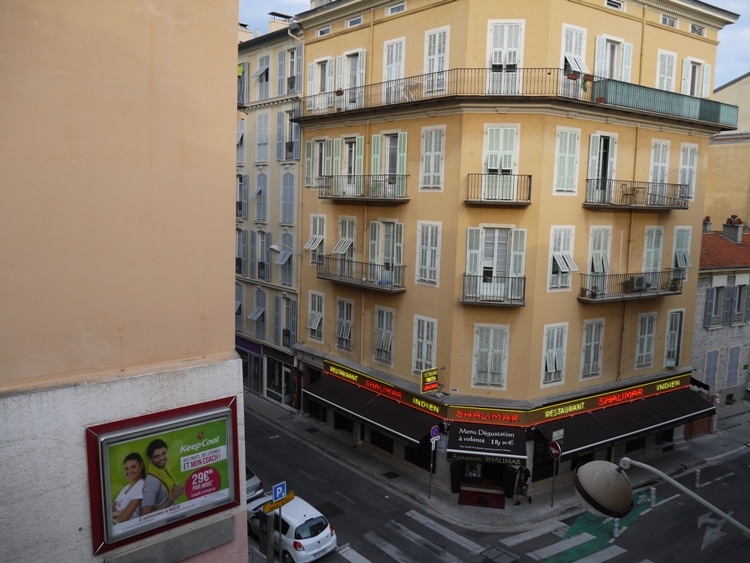 View From Bedroom Window At Hotel Star, Nice, France