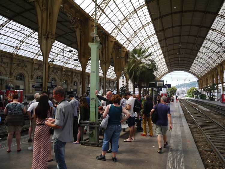 Waiting For The Train At Nice Ville Station