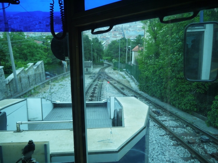 Looking Down The Funicular Section Of Track