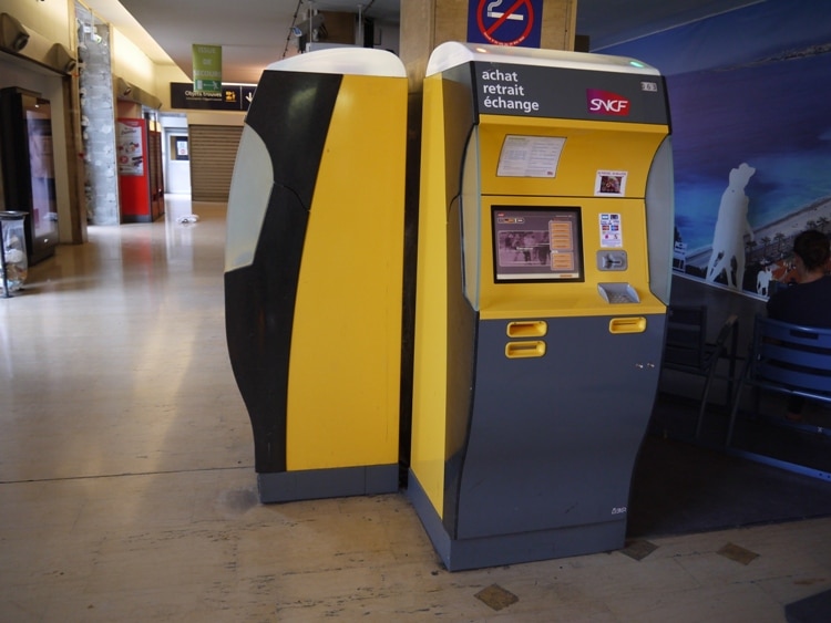 Ticket Machine At Nice Ville Station, France