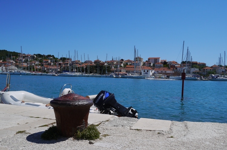 Looking Across To Ciovo Island From Trogir