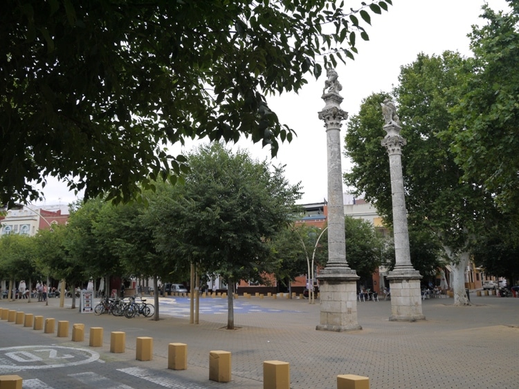 Roman Columns At Alameda De Hercules, Seville