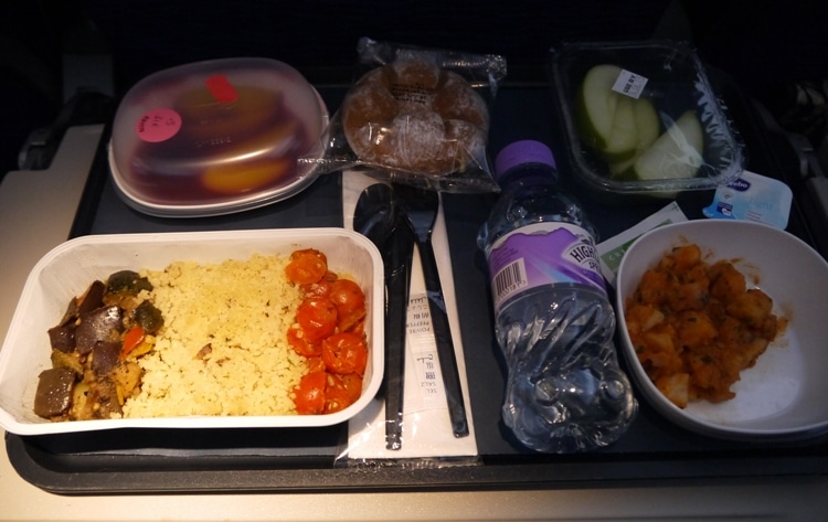 Dinner On Board The British Airways London To Bangkok Flight