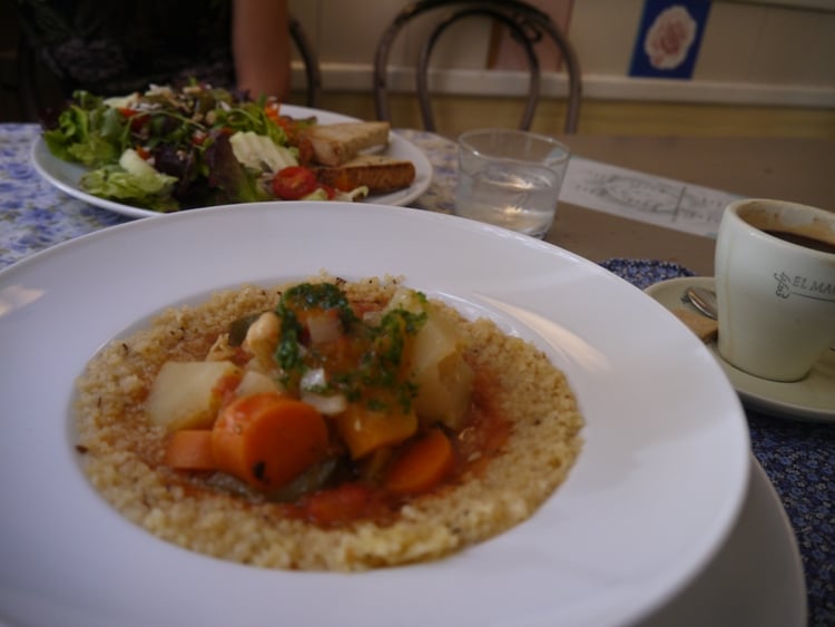 Cous Couse & Vegetables At Cafe Camelia, Gracia, Barcelona
