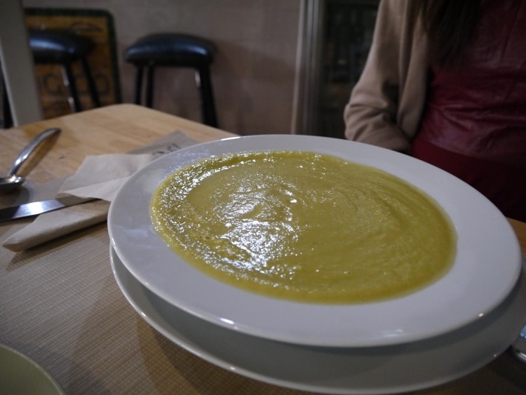 Seasonal Vegetable Soup At Gaia Bar Ecologico, Seville, Spain
