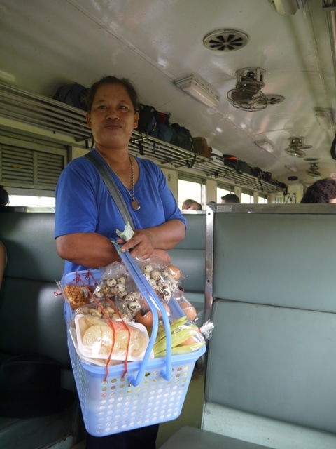 A Fruit Seller On The Bangkok Thonburi To Kanchanaburi Train