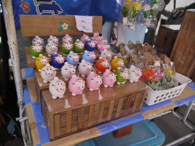 Cute Sheep At Ko Kret Market, Nonthaburi, Thailand