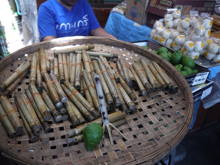 Sticky Rice & Black Bean At Ko Kret Market, Nonthaburi, Thailand