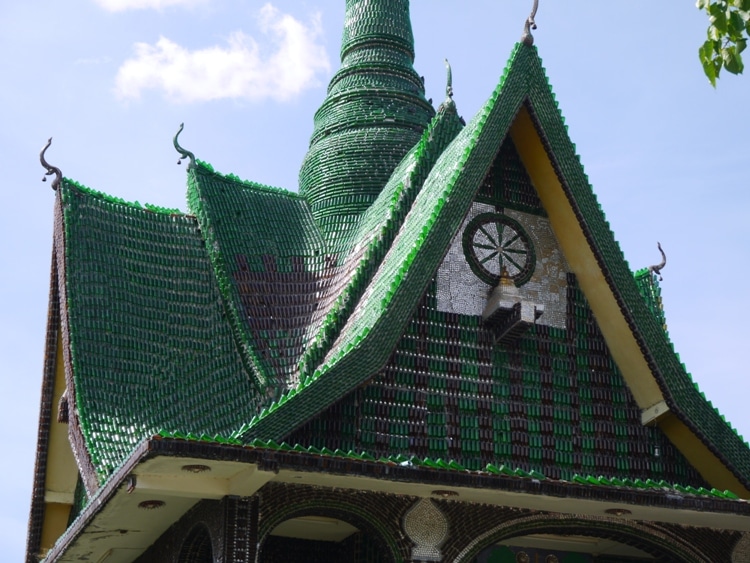 Roof Of The Beer Bottle Temple in Khun Han in Thailand