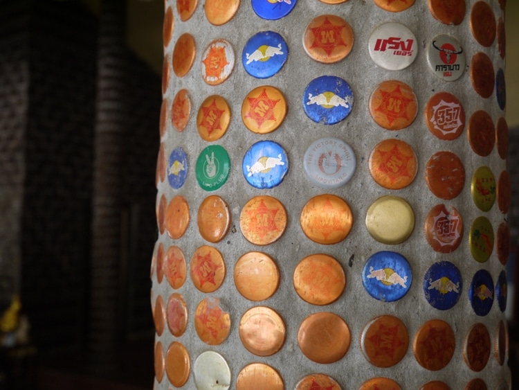 Bottle Tops At The Million Bottle Temple, Thailand