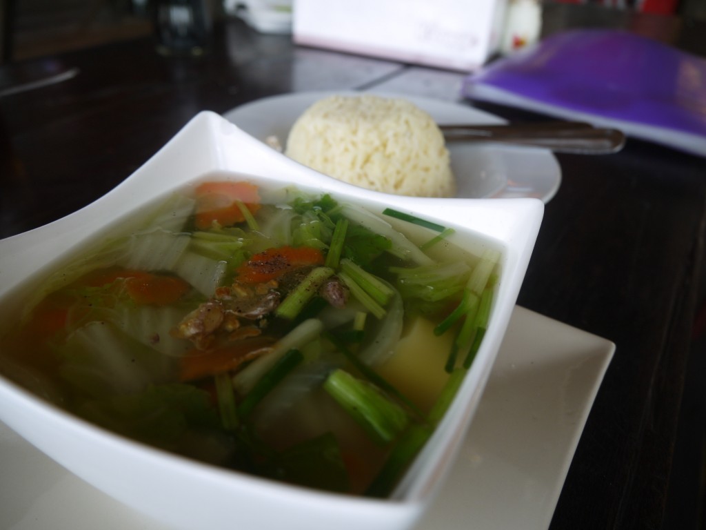 Spicy Glass Noodles And Tofu With Vegetables In Clear Soup