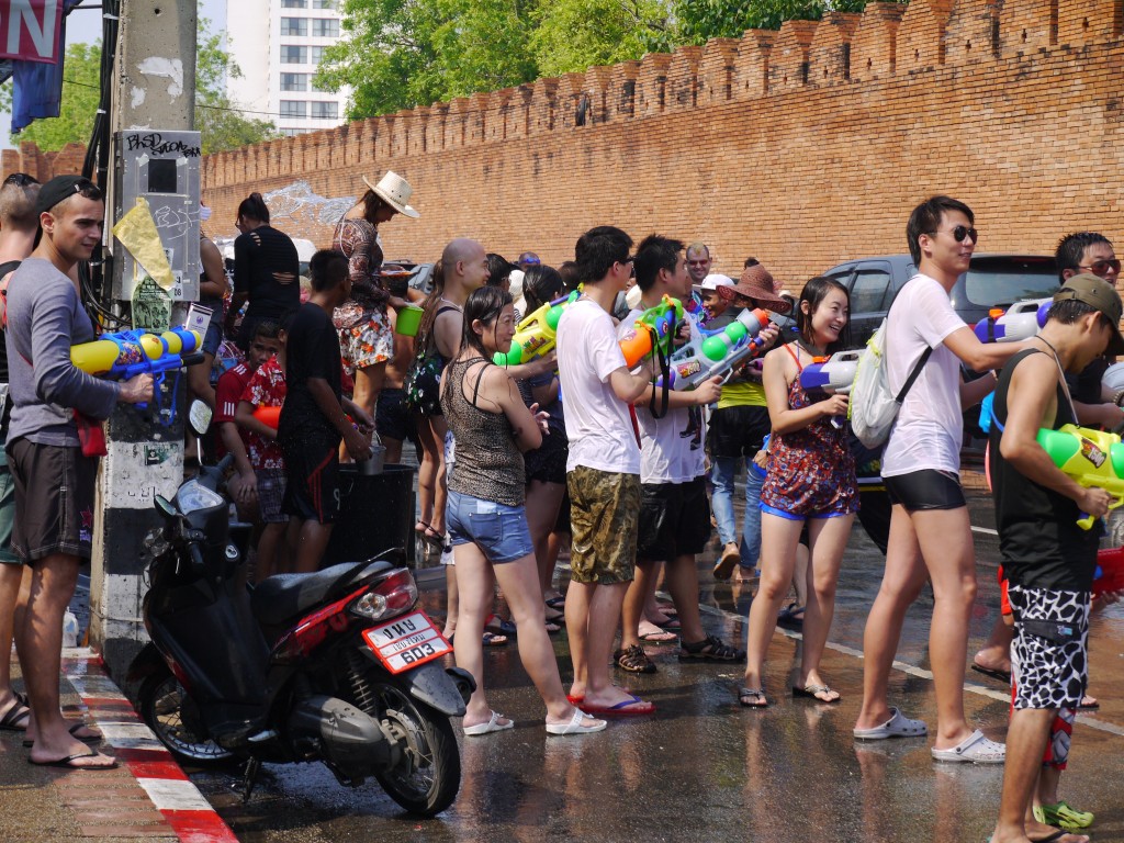 Enjoying Songkran At Tae Pae Gate, Chiang Mai Enjoying Songkran At Tae Pae Gate, Chiang Mai