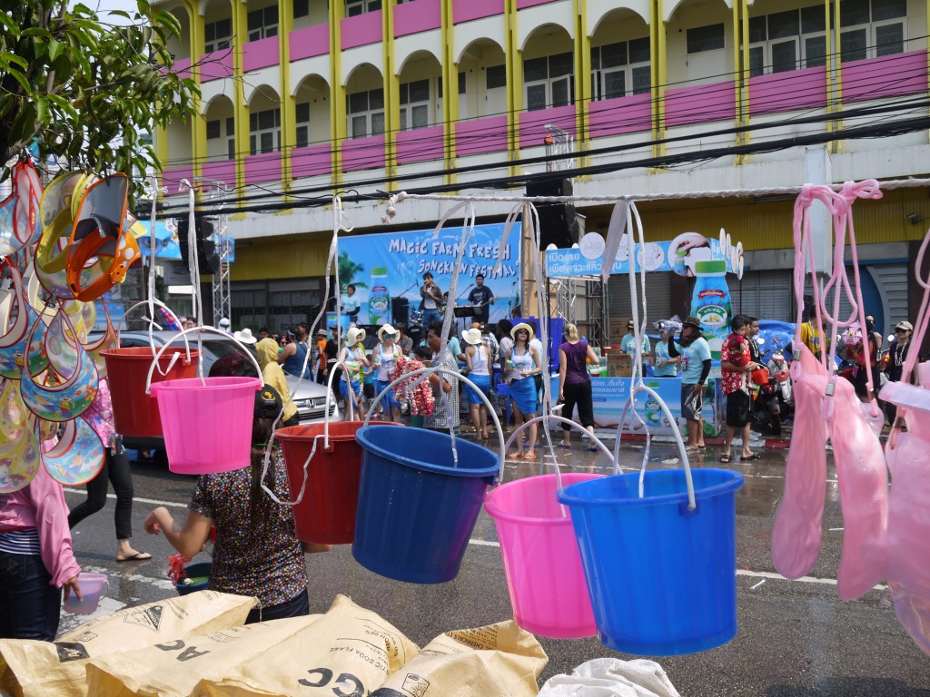 Buckets For Sale At Chiang Mai Songkran Festival Buckets For Sale At Chiang Mai Songkran Festival