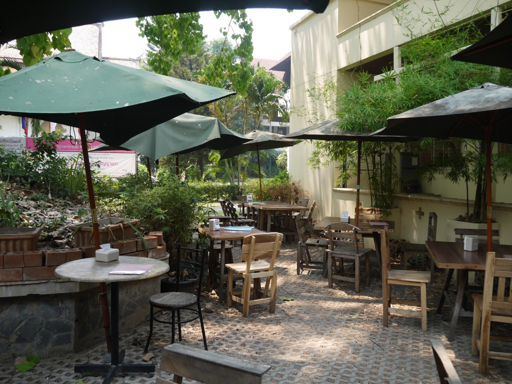 Outdoor Seating At Pun Pun Vegetarian Restaurant