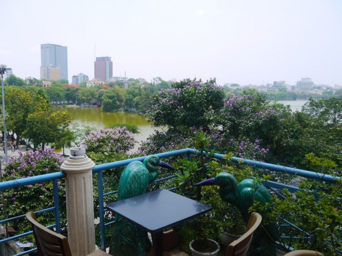 View Of Lake Hoan Kiem From Cafe Pho Co, Hanoi, Vietnam